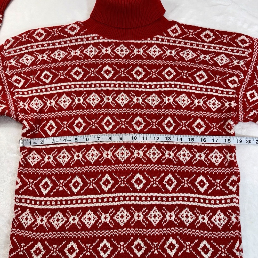Vtg Abercrombie & Fitch 90s Y2K Fair Isle Nordic Print Knit Sweater Mens M USA - Picture 7 of 12